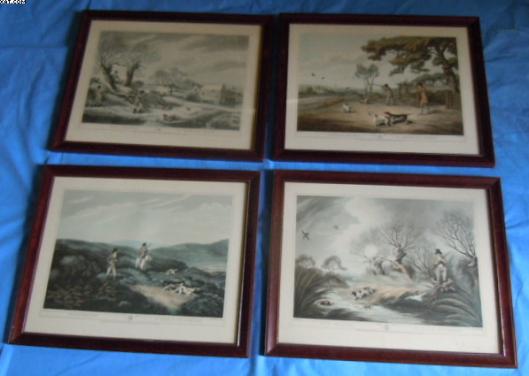 Set of 4 Orme Shooting Prints of Early 19th Century Shoots